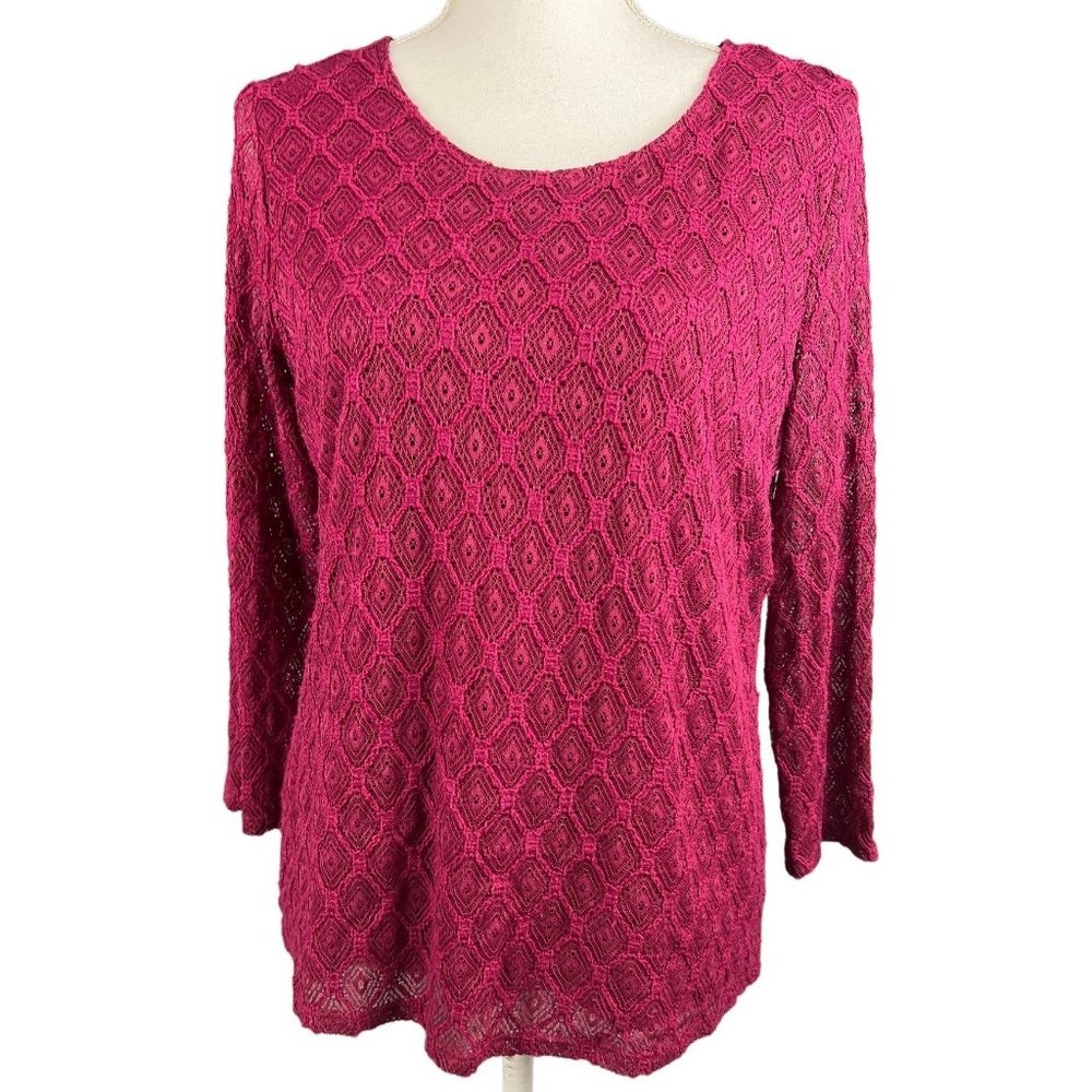TanJay Long Sleeve Womens Lace Blouse